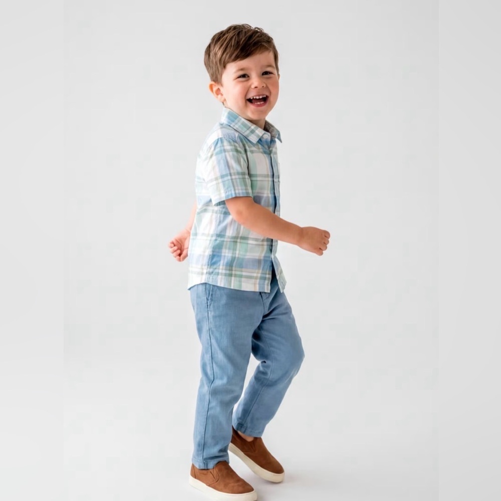 Children’s Place Boys Light Blue Pull-On Pants - Picture 4 of 7